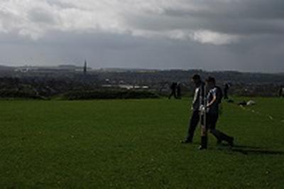 Magnetometer survey in the outer bailey at Old Sarum